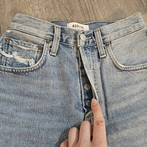 AGOLDE Riley High Rise Denim Shorts - Picture 11 of 11